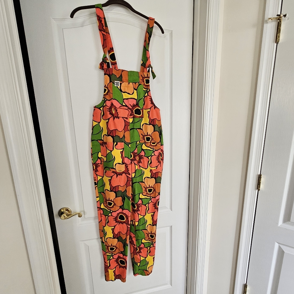 Lucy & Yak Lim Edition Flowers For The People Organic Cotton Overall Dungerees 2